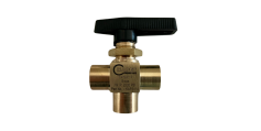 VÁLVULA DE BOLA DE TRES VÍAS 1/4" NPT (KAP3V14)